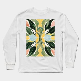 Georgia O'Keeffe Inspired Tile Pattern Long Sleeve T-Shirt